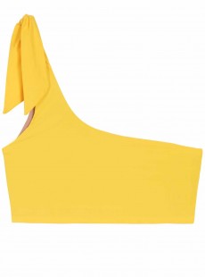 Brassière de bain asymétrique Marigold One shoulder Jaune - PilyQ 
