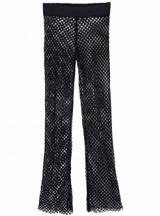Pantalon de plage Long en résille Midnight Nikki Mesh Noir - PilyQ