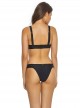 Haut de maillot de bain Triangle Midnight Stitched Ellie Noir - PilyQ