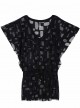 Robe de plage courte en tulle transparent Midnight Daniella Noir - PilyQ