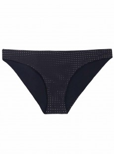 Culotte de bain Dusk Basic Noir imprimés plumetis Doré - PilyQ