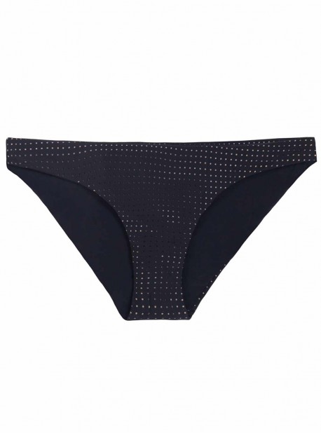 Culotte de bain Dusk Basic Noir imprimés plumetis Doré - PilyQ