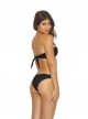 Culotte de bain Dusk Basic Noir imprimés plumetis Doré - PilyQ