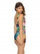 Maillot de bain 1 pièce Réversible Aralia Lola Lace Up Imprimés fleuris/Noir - PilyQ