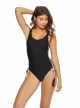 Maillot de bain 1 pièce Réversible Aralia Lola Lace Up Imprimés fleuris/Noir - PilyQ