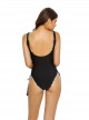 Maillot de bain 1 pièce Réversible Aralia Lola Lace Up Imprimés fleuris/Noir - PilyQ