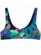 Haut de maillot de bain Balconnet ajouré Aralia Lace Up imprimés fleuris - PilyQ