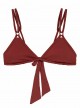 Haut de maillot de bain Triangle Henna Ring Rouge - PilyQ