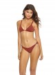 Haut de maillot de bain Triangle Henna Ring Rouge - PilyQ