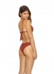 Haut de maillot de bain Triangle Henna Ring Rouge - PilyQ