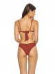 Haut de maillot de bain Triangle Henna Ring Rouge - PilyQ