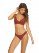Culotte de bain Henna Stitched Rouge - PilyQ