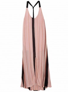 Robe de plage Longue à rayures Papaya Faith Rose - PilyQ