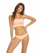 Haut de maillot de bain Bandeau à volants Papaya Smocked Rose - PilyQ