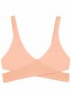 Haut de maillot de bain triangle Papaya Smocked Criss Cross Rose - PilyQ