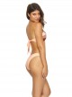 Haut de maillot de bain Bandeau Papaya Color Block Rose/Paillette/Rouge - PilyQ