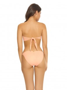 Haut de maillot de bain Bandeau Papaya Color Block Rose/Paillette/Rouge - PilyQ