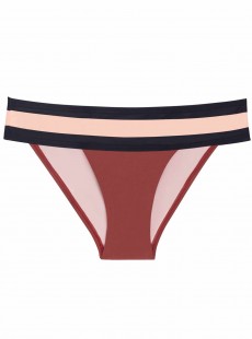 Culotte de bain Papaya Color Block Marron/Rose - PilyQ