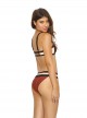 Culotte de bain Papaya Color Block Marron/Rose - PilyQ