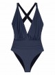 Maillot de bain 1 pièce plongeant Poseidon Kira Bleu - PilyQ