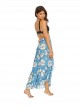 Pantalon de plage long à volants Poppy Ruffle Imprimés fleuris/Bleu - PilyQ