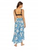 Pantalon de plage long à volants Poppy Ruffle Imprimés fleuris/Bleu - PilyQ