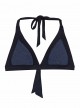 Haut de maillot de bain Triangle Poseidon Mix Up Smocked Gris/Noir - PilyQ