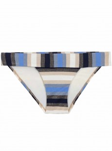 Culotte de bain à rayures Cancun Stripe Thick Bleu/Blanc/Noir - PilyQ