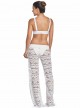 Pantalon long de plage en dentelle Must Haves Malibu Lace Blanc - PilyQ 