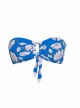 Haut de maillot de bain Bandeau Poppy Detail imprimés fleuris / Bleu - PilyQ