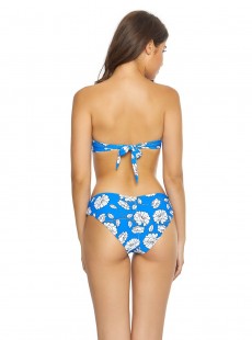 Haut de maillot de bain Bandeau Poppy Detail imprimés fleuris / Bleu - PilyQ