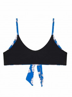 Haut de maillot de bain triangle réversible Poppy Andrea imprimés fleuris /bleu - PilyQ