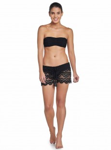 Short de plage en dentelle transparente Midnight Finn Noir - PilyQ