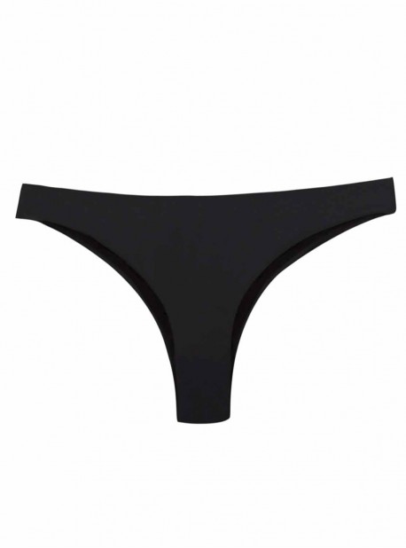 Culotte de bain Midnight Ruched Noir - PilyQ
