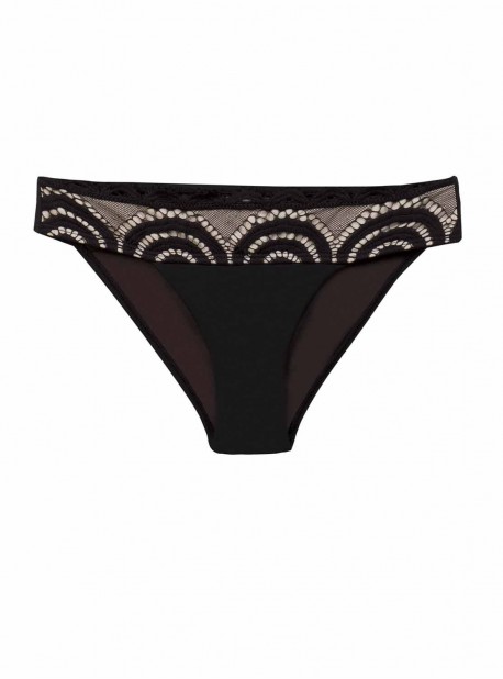 Culotte de bain en dentelle Must Haves Lace Noir - PilyQ