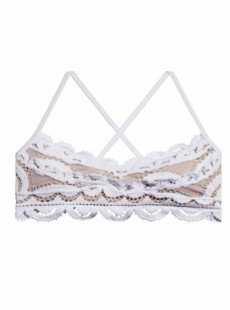 Brassière de bain en dentelle Must Haves Lace Blanc - PilyQ