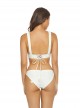 Haut de maillot de bain Plongeant à oeillets Eyelet Halter blanc - PilyQ