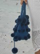 Sac de plage à Pompons Poseidon Bleu - PilyQ