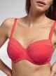 Haut de maillot de bain balconnet -  Ocean Coral Red - Cyell