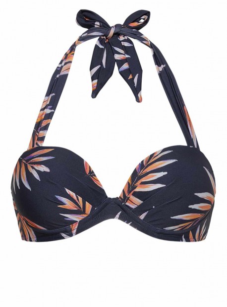 Haut de maillot de bain tour de cou échancré - Palm Nights - Cyell