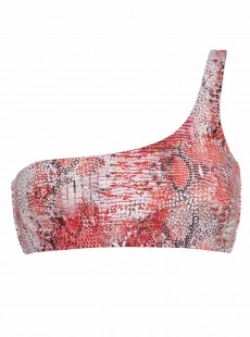 Haut de maillot de bain asymétrique -  Sahara Sangria - Cyell