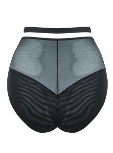 Culotte taille haute Unzipped noir - Scantilly Lingerie