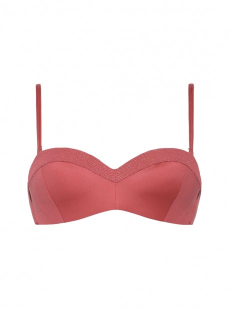 Haut de maillot de bain bandeau -  Ocean Coral Red - Cyell