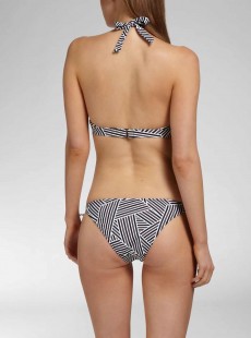Haut de maillot de bain triangle noir & blanc - Art Deco - Cyell