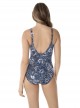 Maillot de bain 1 pièce gainant Seraphina imprimé fleuris bleu - Provence D'Azur - " M " - Miraclesu