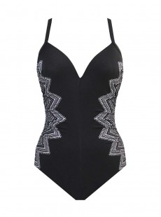 Maillot de bain 1 pièce gainant Temptation Noir / Gris - Stitch Mix - " M " - Miraclesuit Swimwear