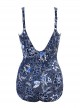 Maillot de bain 1 pièce gainant Seraphina imprimé fleuris bleu - Provence D'Azur - " M " - Miraclesu