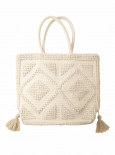 Sac de plage brodé crème - Bags - Cyell