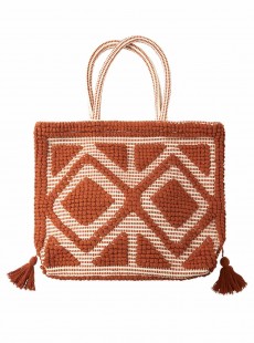 Sac de plage brodé rouge - Bags - Cyell