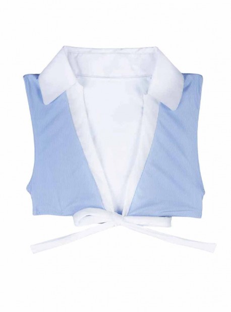 Haut de maillot de bain Crop top Lola - Riviera Stripe - Beach Bunny